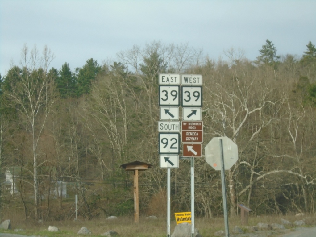 WV-92 South at WV-39 - Minnehaha Springs