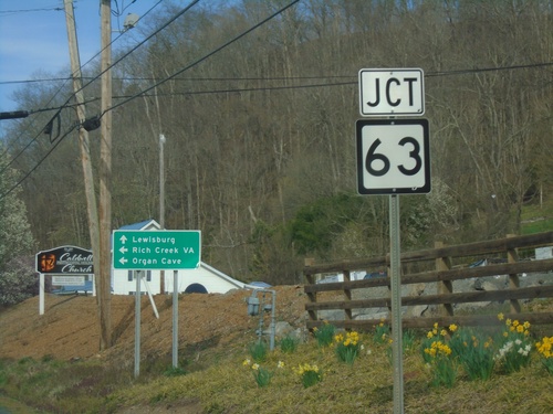 US-60 West Approaching WV-63