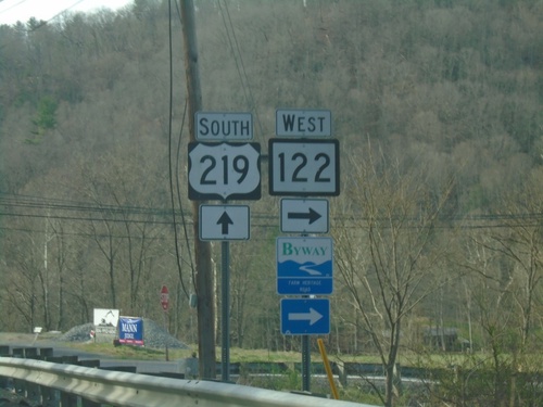 US-219 South at WV-122