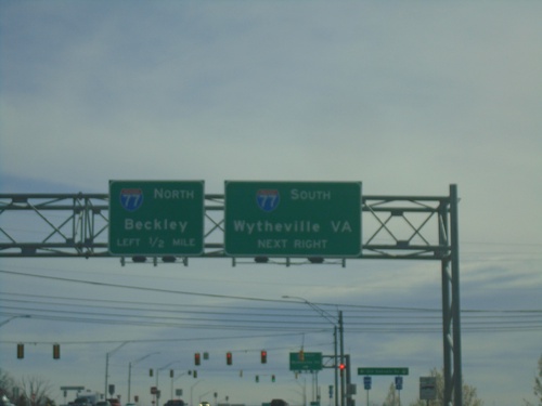 US-460 East Approaching I-77