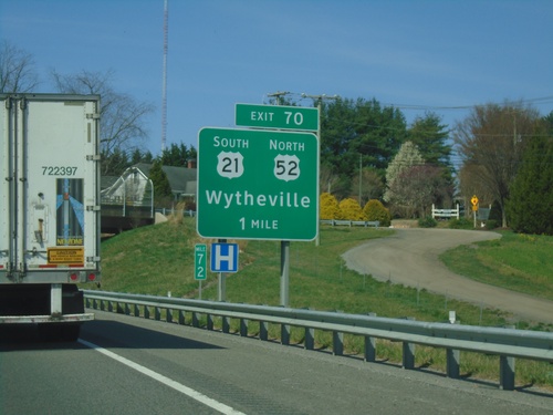 I-81 South - Exit 70