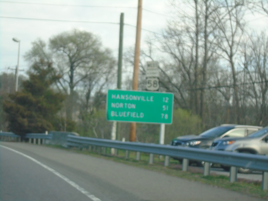 US-19 North/Alt. US-58 West - Distance Marker