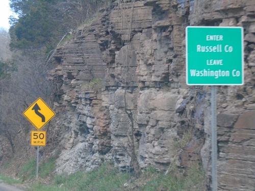 US-19 North/Alt. US-58 West - Enter Russell County