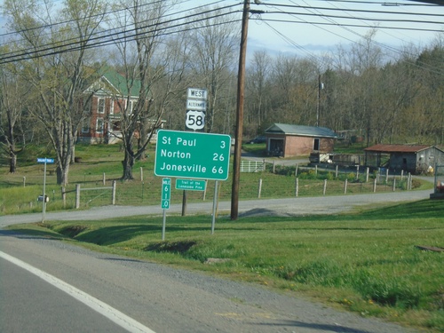 Alt. US-58 West - Distance Marker