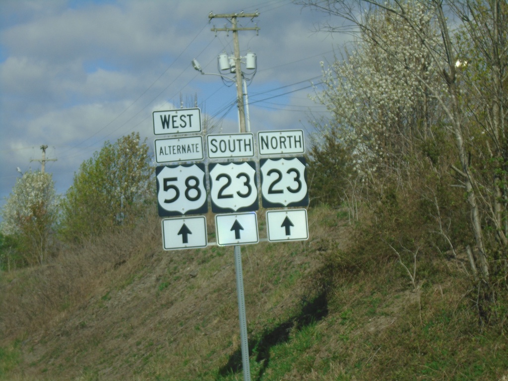 Alt. US-58 West Approaching US-23