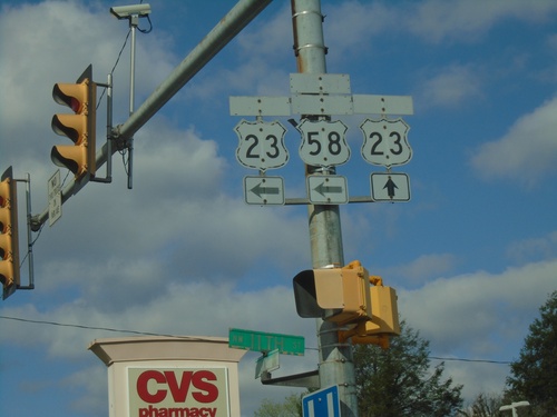 Bus. US-23 South (Park Ave) at 11th St.