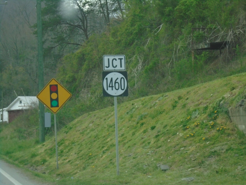 US-460/KY-80 West Approaching KY-1460