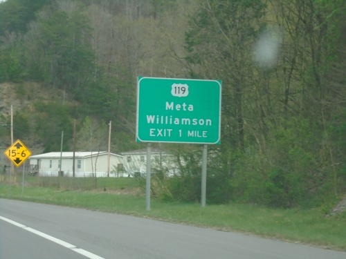 US-23/US-119 North/US-460/KY-80 West Approaching US-119 North