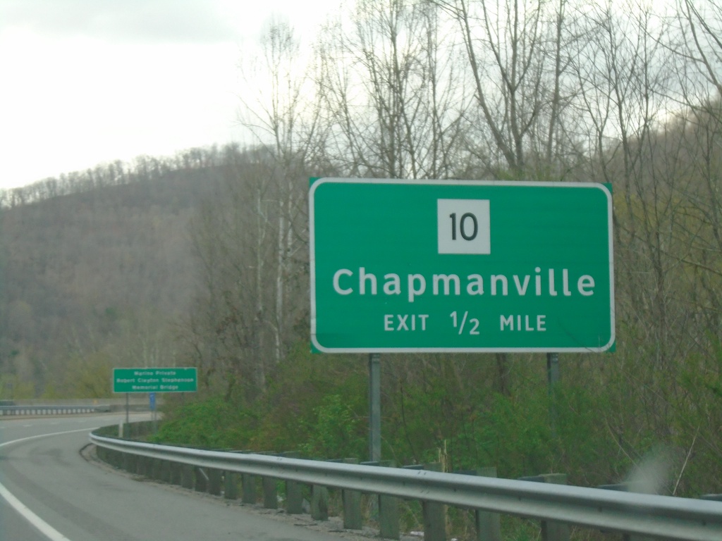 US-119 North approaching Chapmanville Interchange