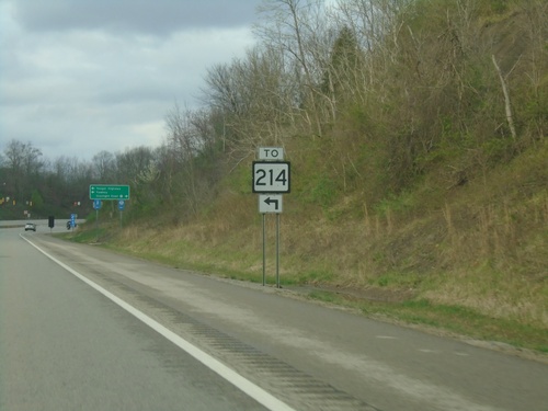 US-119 North Approaching Access Road to WV-214