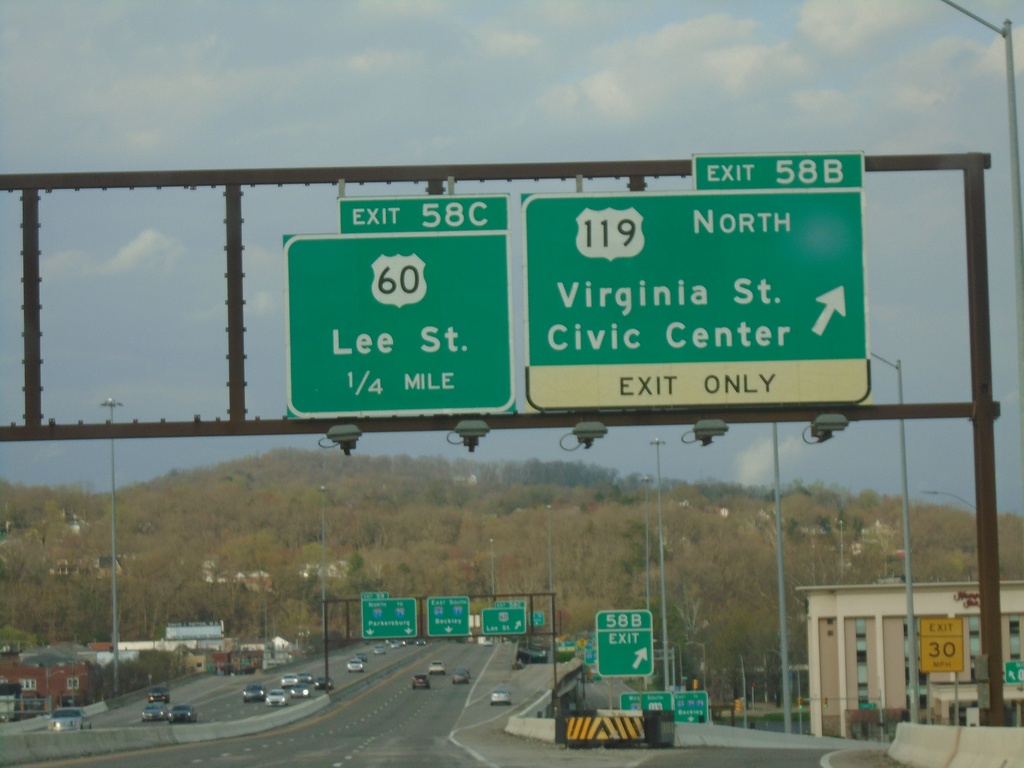 I-64 East - Exits 58B, and 59C