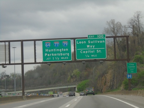 I-77 North/I-64 West - Exits 100 and 101