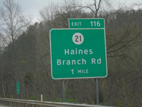 I-77 North - Exit 116
