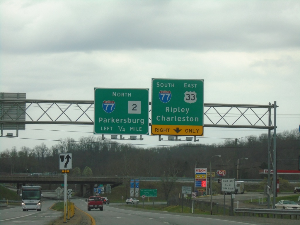 US-33 East/WV-2 North at I-77