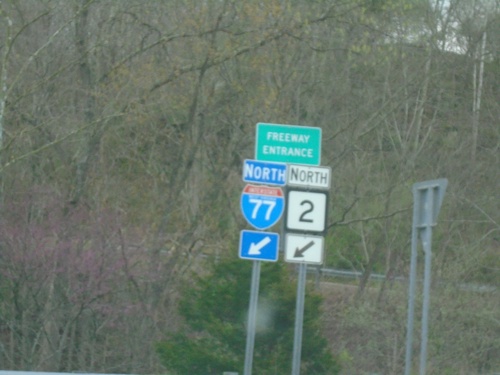 US-33 East/WV-2 North at I-77