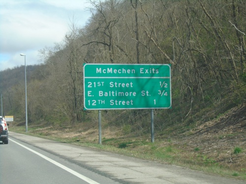 WV-2 North/US-250 West - McMechen Exits
