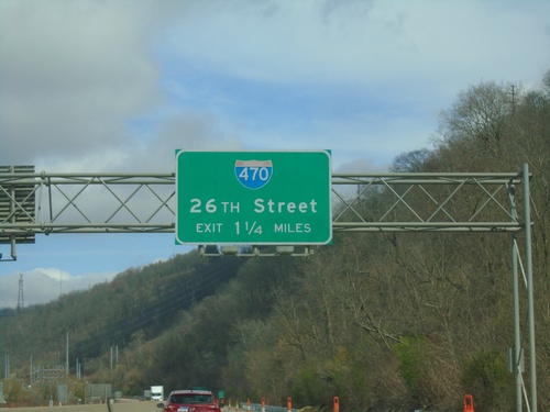 US-250 West/WV-2 North Approaching I-470