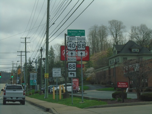 US-40 East at WV-88 East