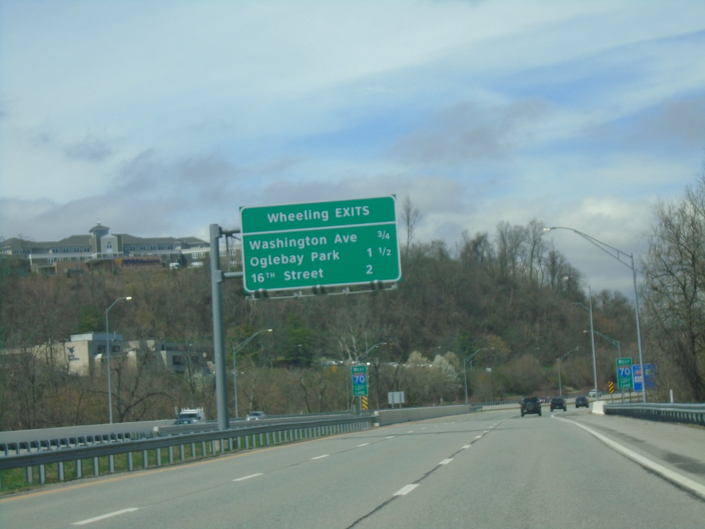 I-70 West - Wheeling Exits