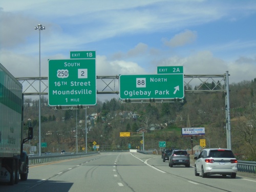 I-70 West - Exits 2A and 1B