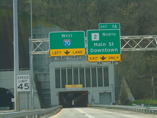 I-70/US-250 West - Exit 1A