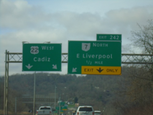 US-22 West/OH-7 North - Exit 242