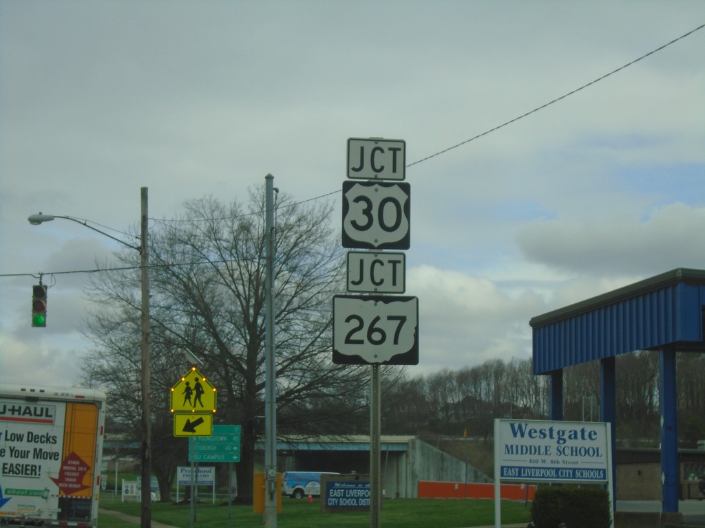 OH-7 North/OH-39 East Approaching US-30/OH-267