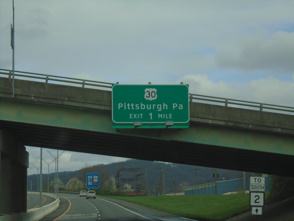 US-30/OH-39 East Approaching US-30/OH-39 Split