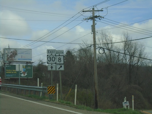 US-30 East Approaching WV-8