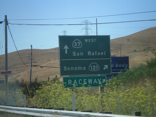 CA-37 West Approaching CA-121