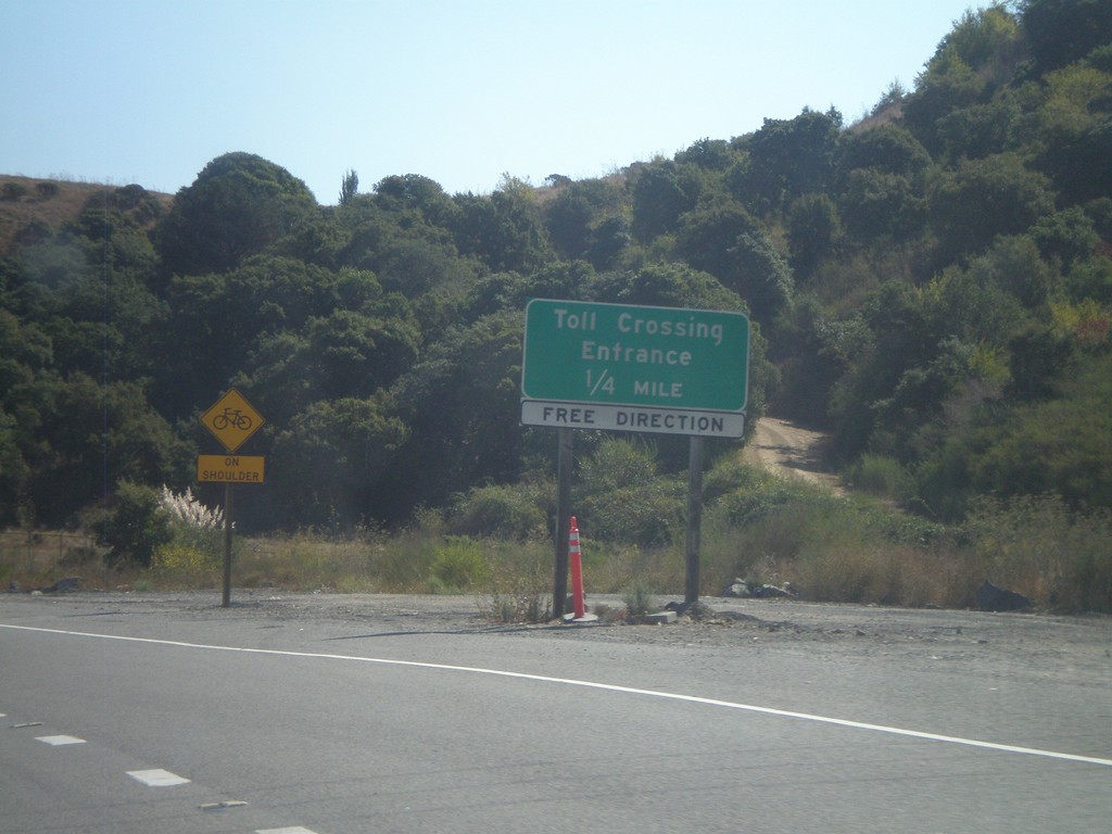 I-580 East Approaching Toll Crossing Entrance