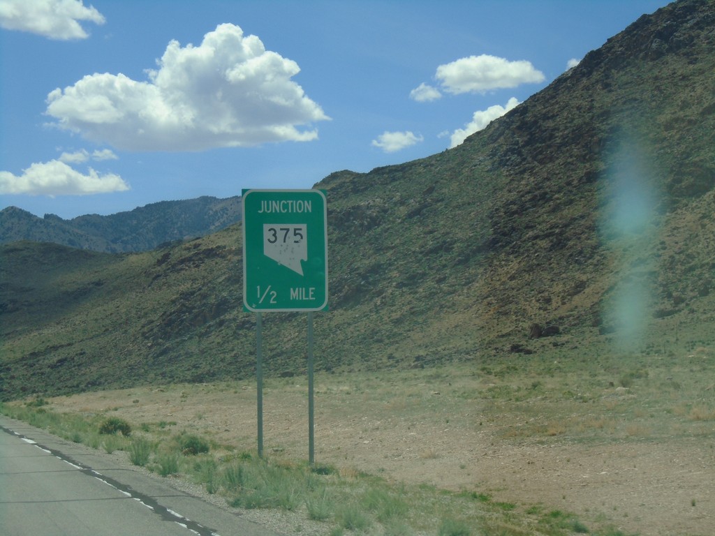 US-6 West Approaching NV-375 - Warm Springs Junction