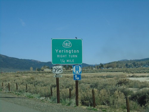 US-395 North Approaching CA-182