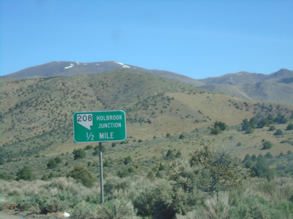 US-395 North Approaching NV-208 - Holbrook Junction