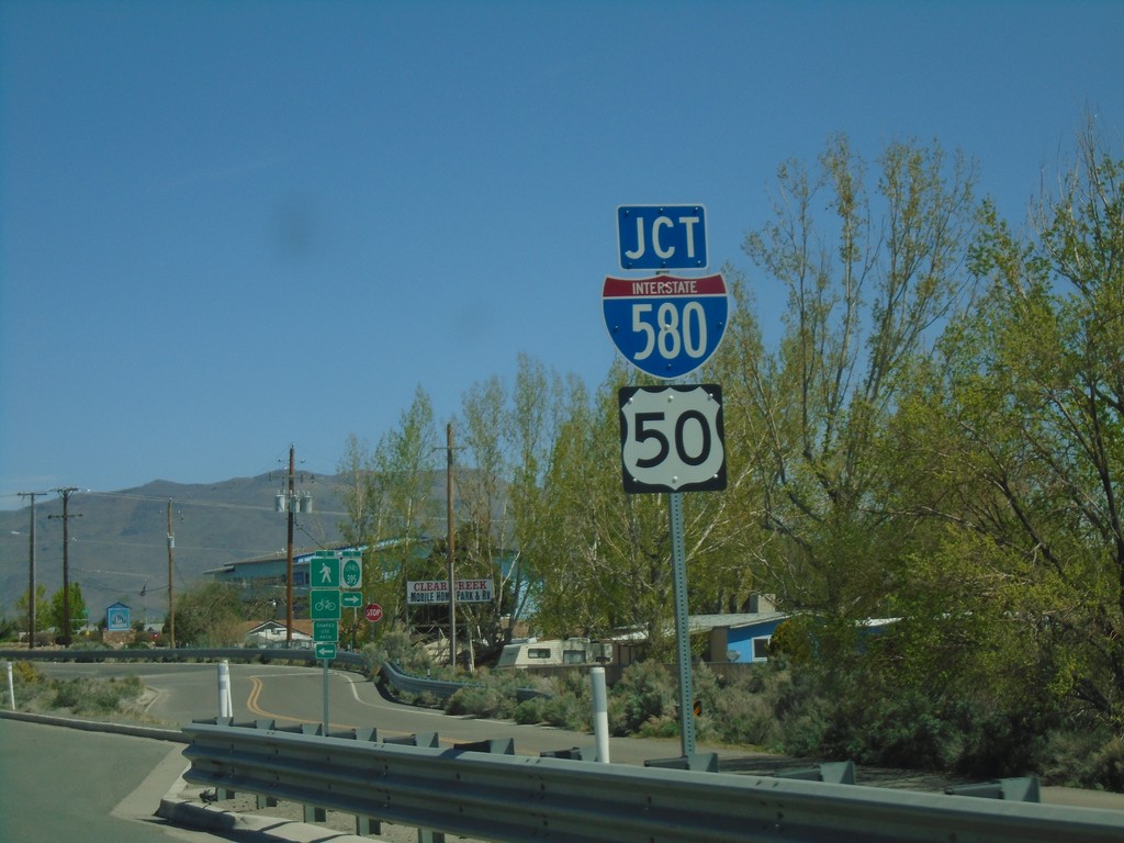 US-395 North Approaching US-50 and I-580