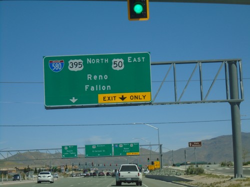 US-395 North Approaching I-580/US-50