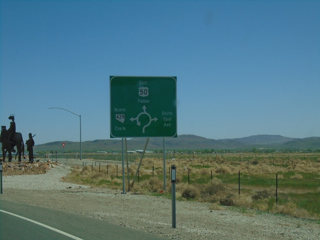 US-50 East at NV-439 Roundabout