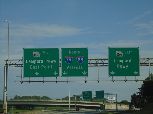 Northbound Ramp from I-85 to GA-166