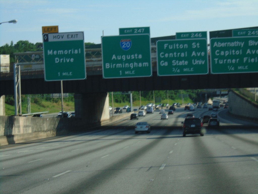 I-75 North/I-85 North - Exits 245, 246, and 247