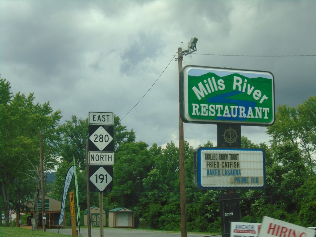 NC-191 North/NC-280 East - Mills River