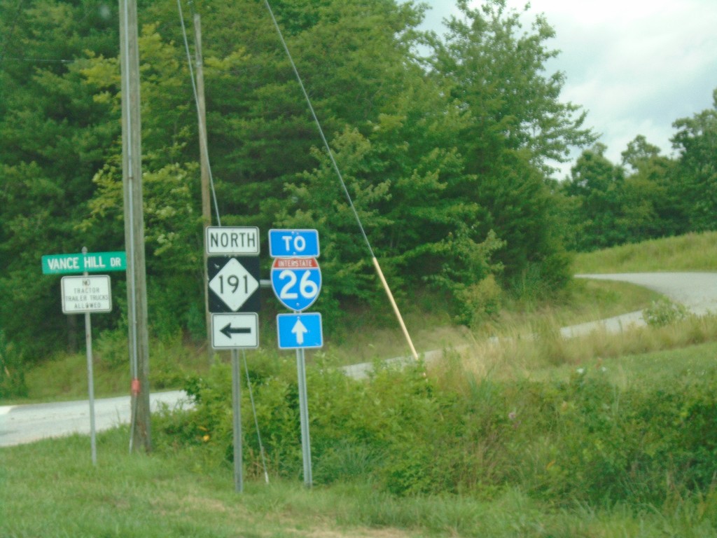 NC-280 East/NC-191 North at NC-191 Split