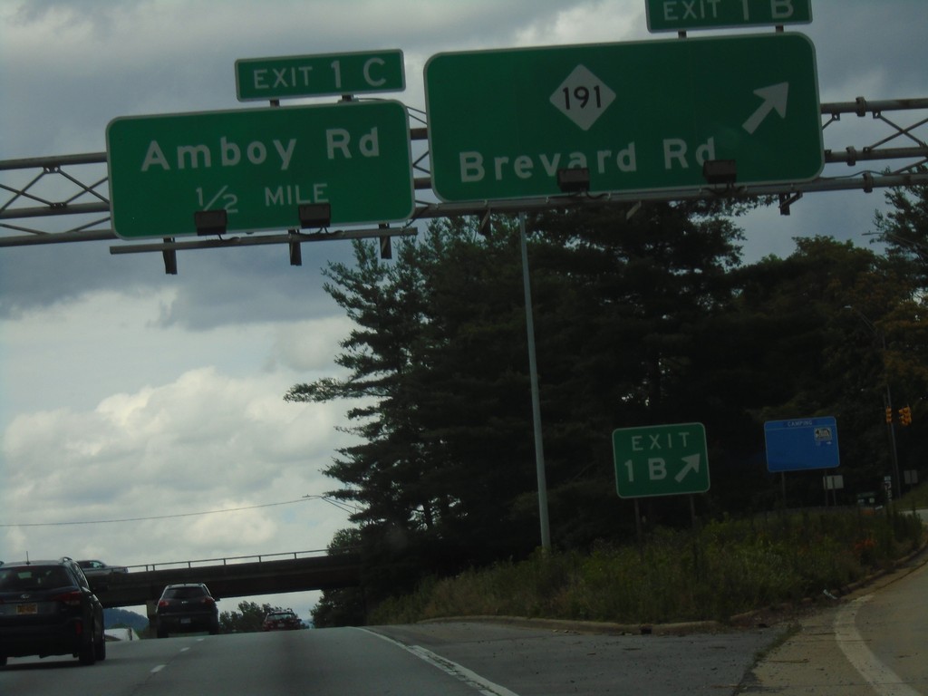 I-26 West/I-240 East - Exits 1B and 1C