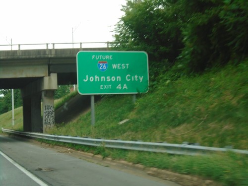 I-26 West/I-240 East - Approaching Exit 4A