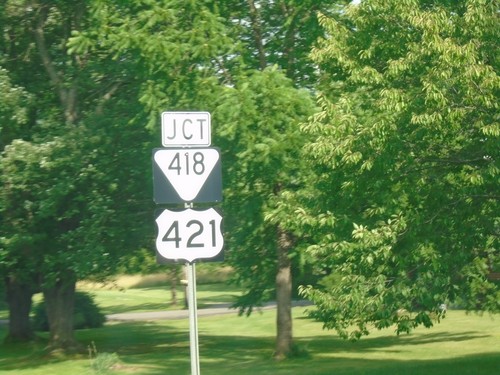 TN-67 East Approaching US-421 and TNS-418