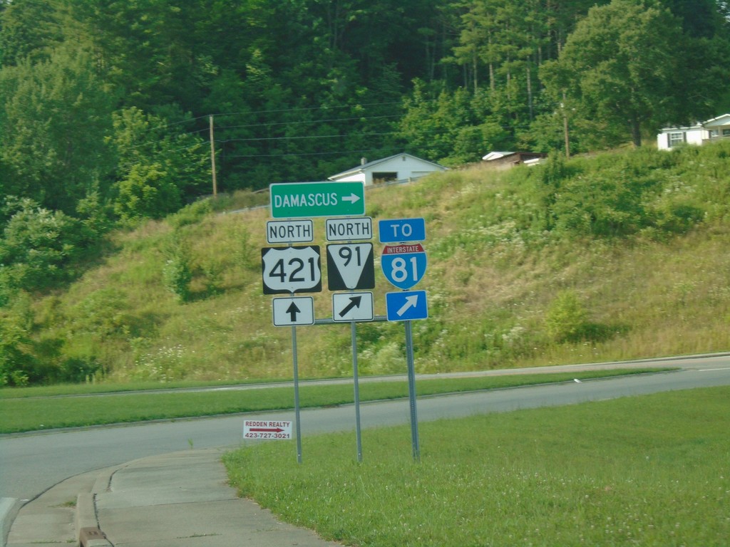 US-421 North at TNS-91 North/To I-81