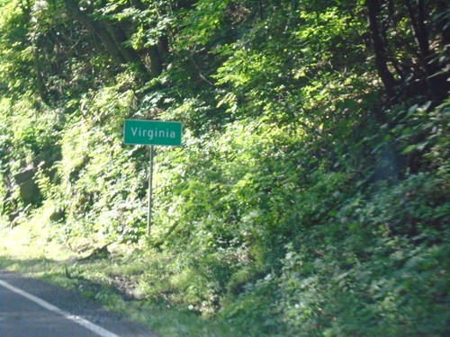 Entering Virginia on VA-91 North