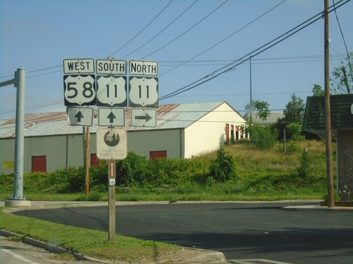 US-58 West at US-11 - Abingdon