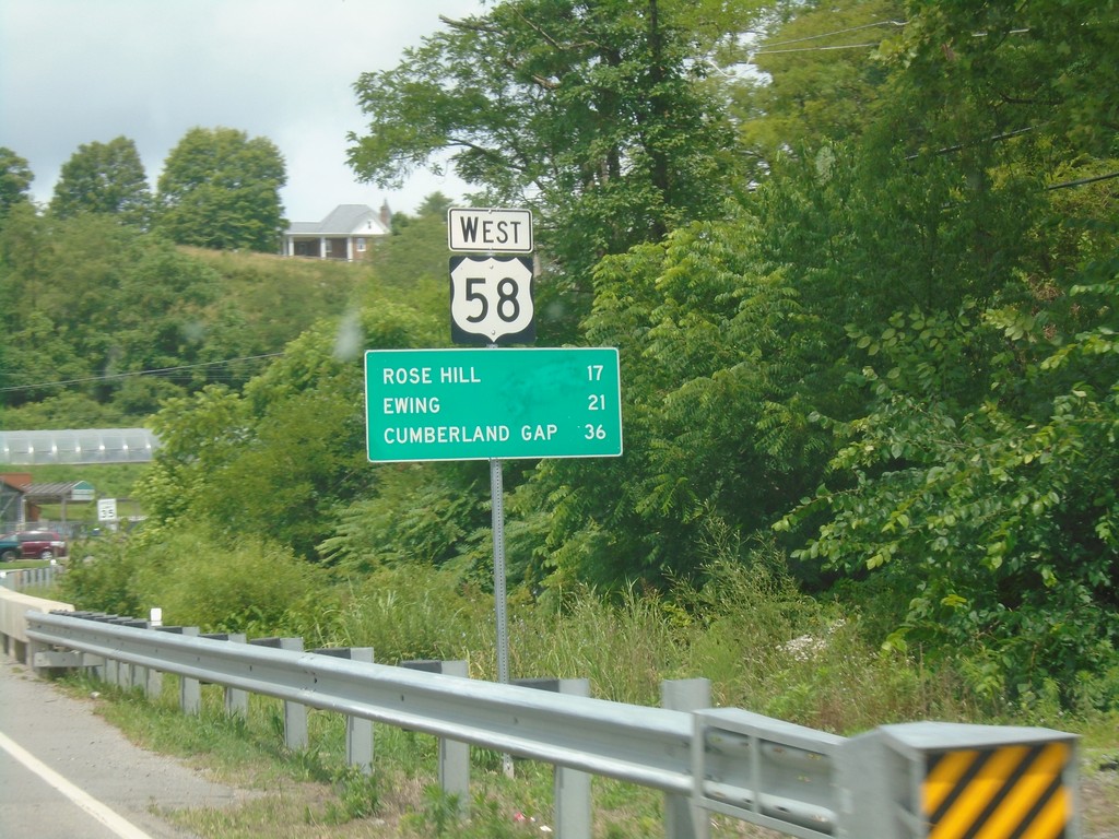 US-58 West - Distance Marker