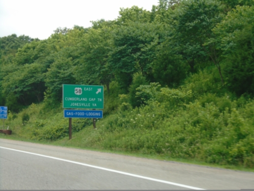 US-25E South at US-58 Interchange