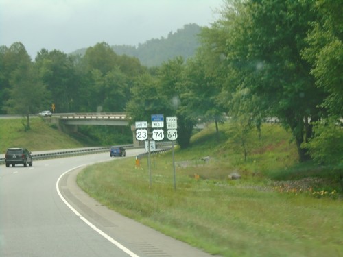 US-23 South/US-74 West/Truck US-64